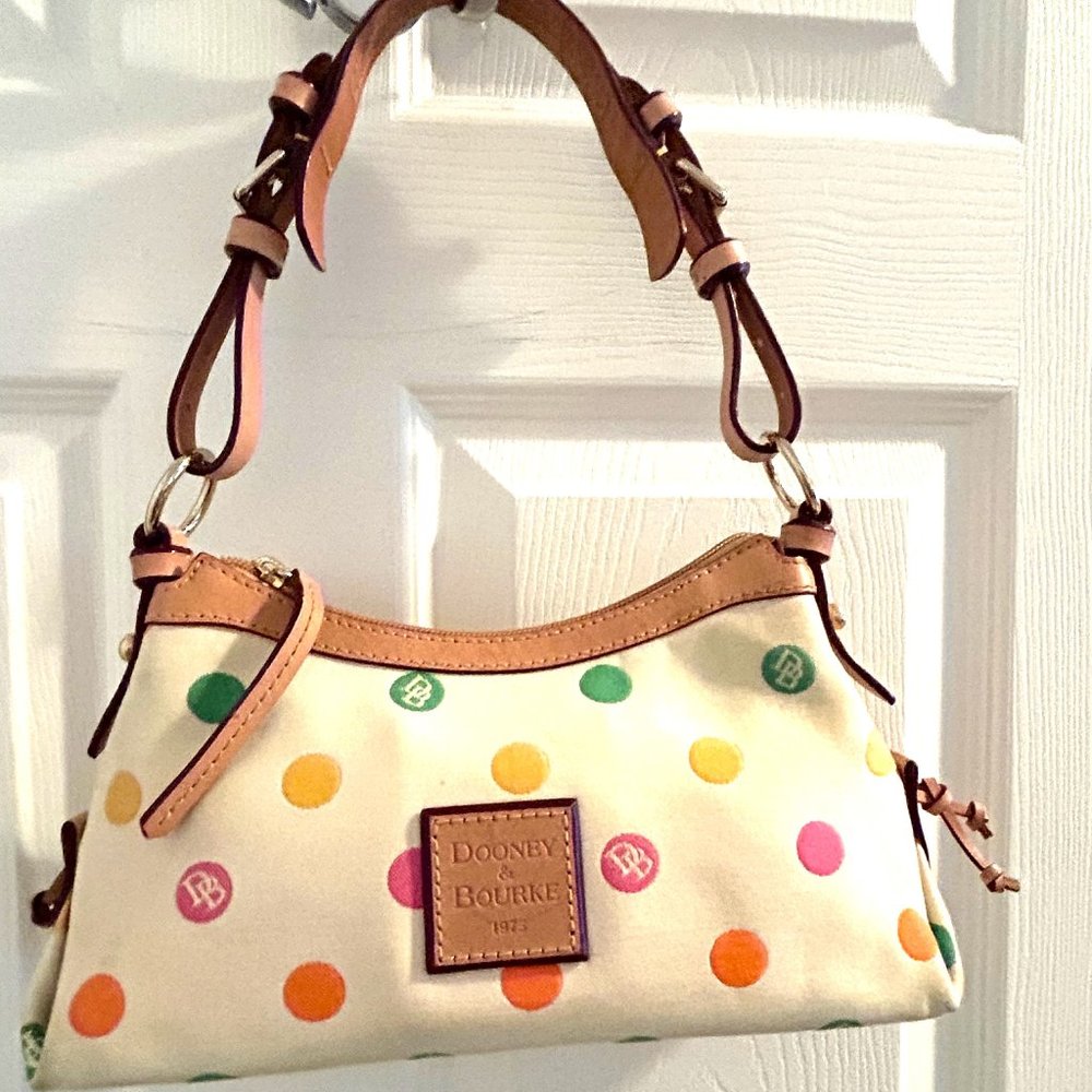 Dooney & Burke polka dot handbag